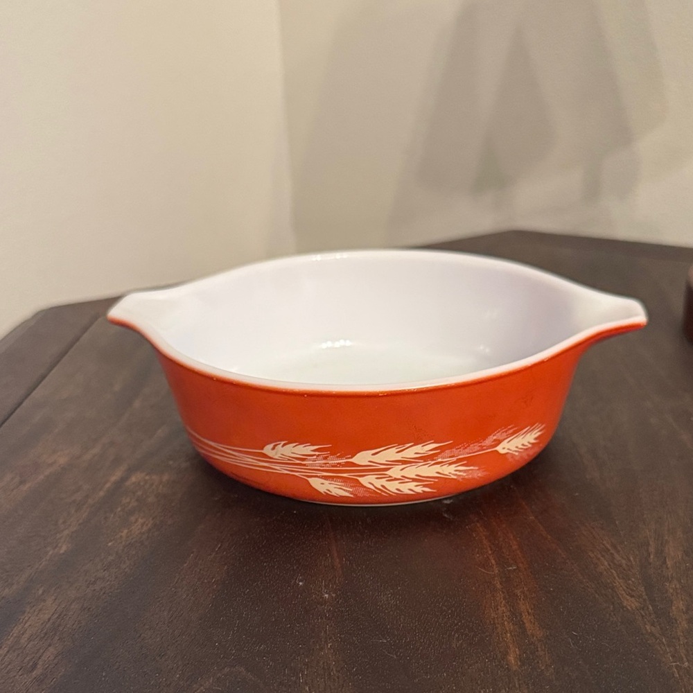 Vintage Pyrex Autumn Harvest Casserole Dish